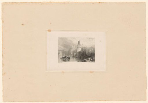 Landscape with Tower and Other Buildings on Water