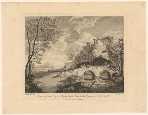 Landscape with bridge and rocks