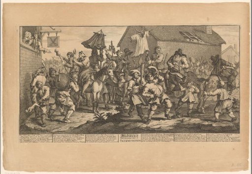 Hudibras arriving at a rowdy village festival