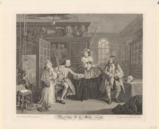 Visit to a quack by the Viscount and a woman