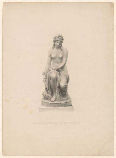 Classical Statue of a Woman Bound with Roses