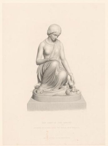 Statue of a Woman Lighting a Diya as Part of Aarti