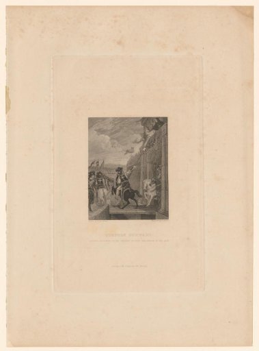Quentin Durward handing the letter from her aunt to the Duchess of Croye on the balcony