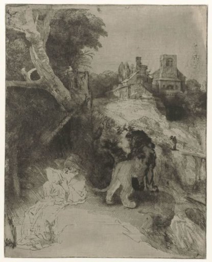 St Jerome Reading in an Italian Landscape