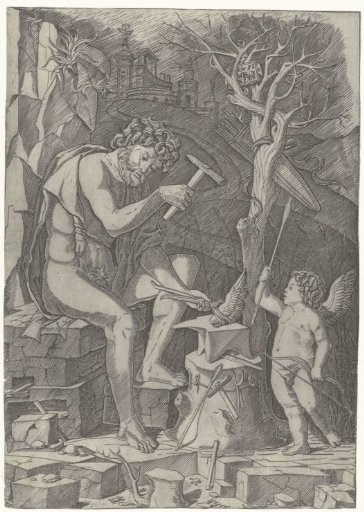 Vulcan Forges the Wing of Cupid