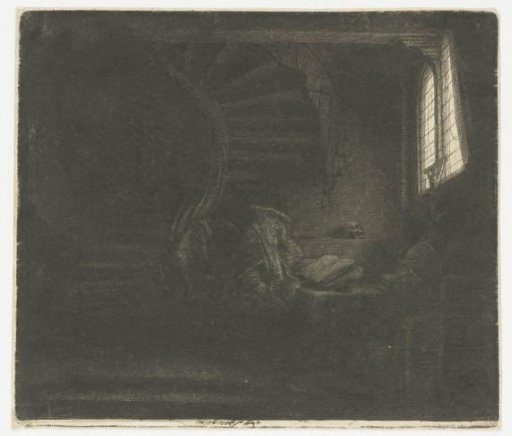 St Jerome in a dark chamber