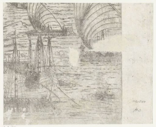 Fragment of a Scene with Several Galleys and Boats at Sea