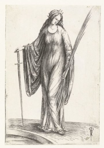 Saint Catherine with Sword and Palm Branch