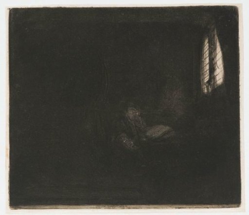 St Jerome in a dark chamber
