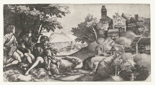 Shepherds Playing Music in a Landscape