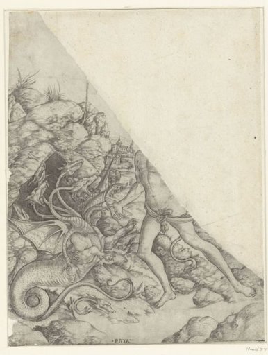 Fragment with Hercules Defeating the Hydra of Lerna