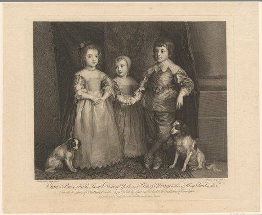 Portrait of Charles II of England, Mary Henrietta and James II as children