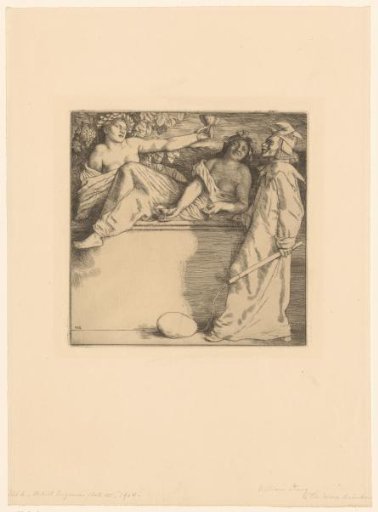 Wine drinkers and clown