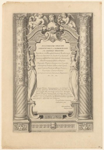 Monumental frame around a text addressed to John Churchill