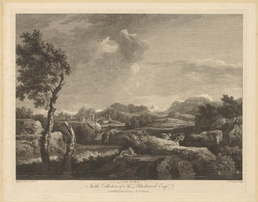 Landscape with figures fleeing from the approaching storm