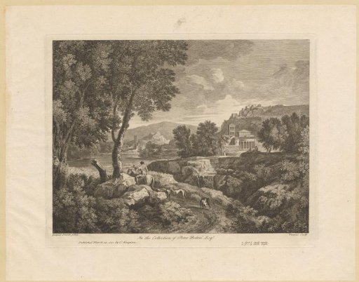 Landscape with villages along a river