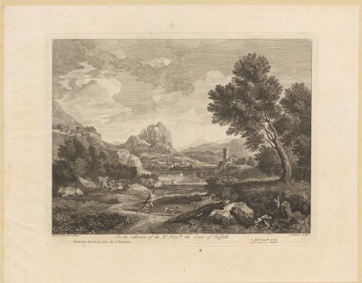 Landscape with villages and a lake