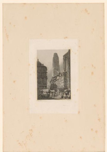 View of the Tour de Beurre of Notre-Dame in Rouen