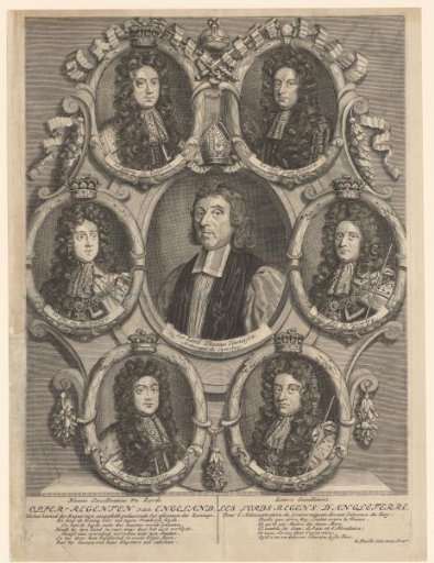 Portraits of seven English politicians during the reign of William III of Orange