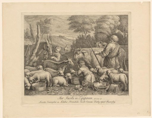 Jacob with his flock during the journey to Egypt