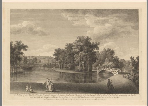 View of Walton Bridge and the Temple of Venus in the Garden of West Wycombe Park