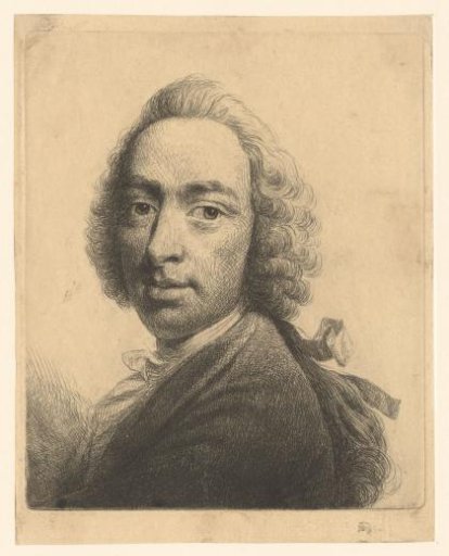 Portrait of an Unknown Man with Wig and Ribbon in His Hair