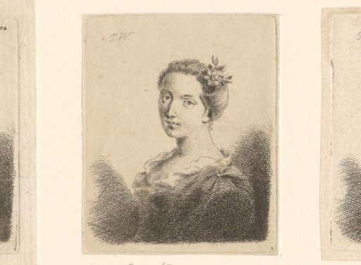 Portrait of a Woman with a Flower in Her Hair, Possibly Villiers Clara Hannam