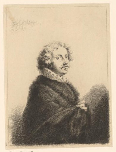 Self-Portrait with Ruff and Fur Cape