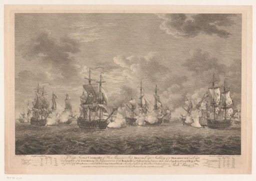 Naval battle in which the English fleet defeats the French on 21 October 1757