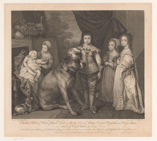 Portrait of five children of Charles I of England