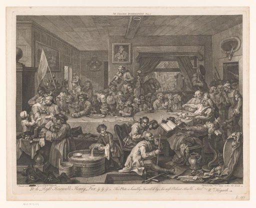 Dinner of Whig politicians with their supporters