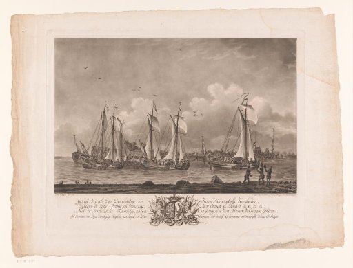 Arrival of William V, Prince of Orange-Nassau, and his family in the harbour of Welsingen