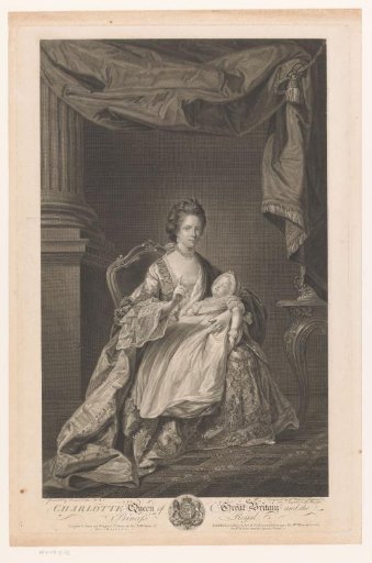 Portrait of Charlotte Mecklenburg-Strelitz with her child Charlotte