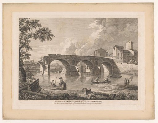 View of the ruin of the Ponte Rotto in Rome