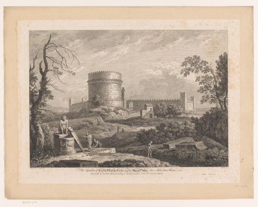 View of the Tomb of Caecilia Metella near Rome