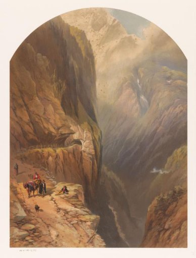 View of the Tête Noire pass, possibly near Trent in Switzerland