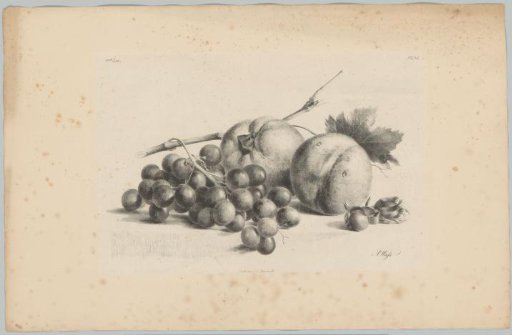 Grapes, peaches and hazelnuts