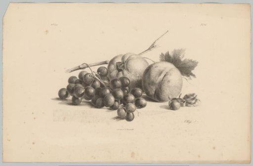 Grapes, peaches and hazelnuts
