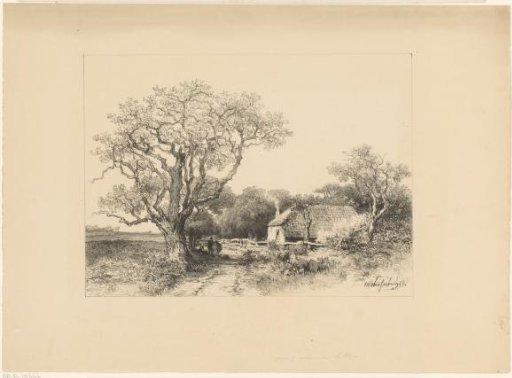 Landscape with a farm
