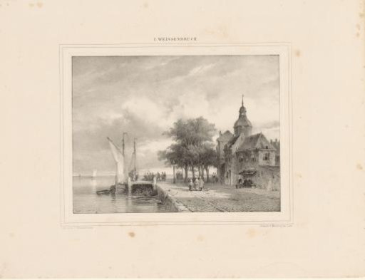 Quay with moored sailing boats