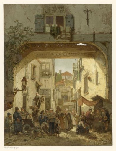 Peasants' Gate in the Jewish Quarter in The Hague