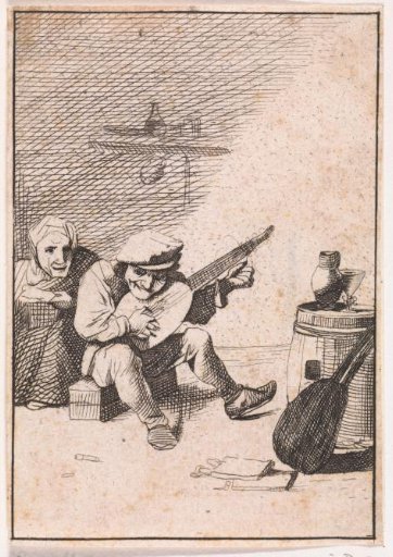 Peasant Playing the Lute
