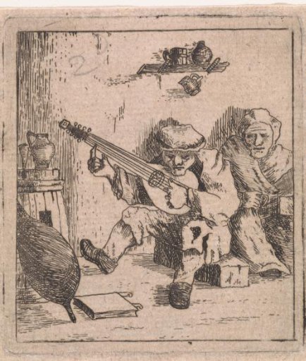 Peasant Playing the Lute