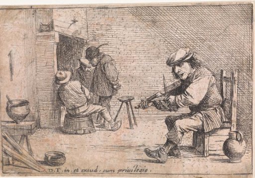 Peasant playing the violin