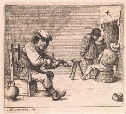 Peasant playing the violin