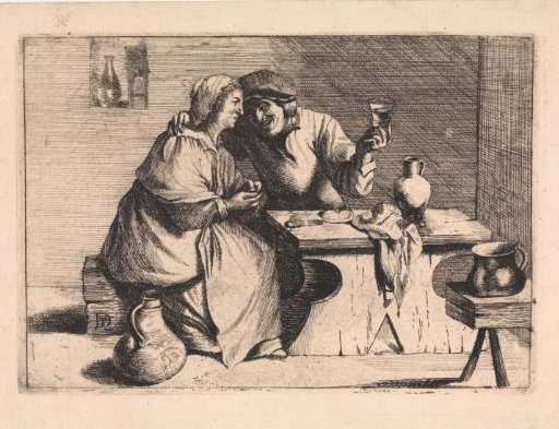 Woman and a man at a table