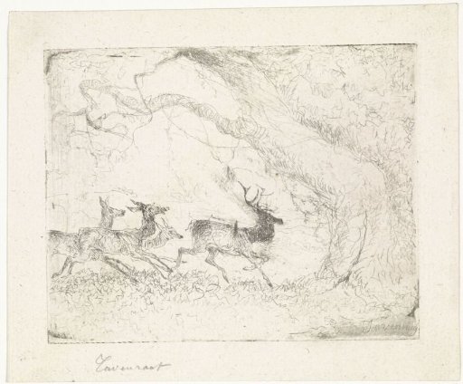 Four Running Deer