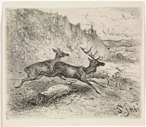 Two Running Deer