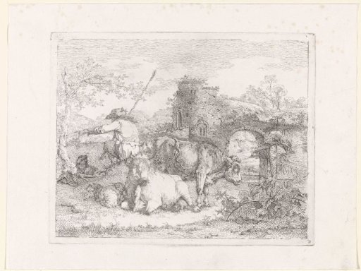 Shepherd with his flock