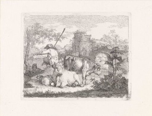 Shepherd with his flock